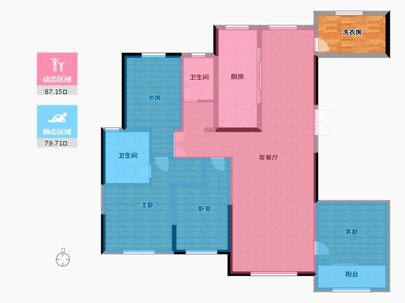 山东省-济南市-汉峪海风海德堡-159.99-户型库-动静分区