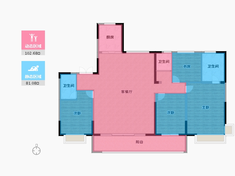 山东省-德州市-碧桂园星河公园-169.04-户型库-动静分区