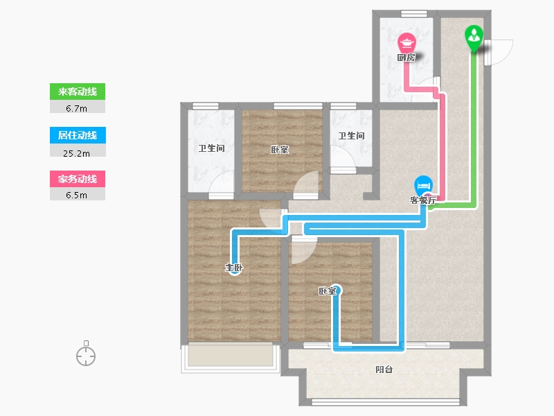 河南省-郑州市-正商左岸-97.61-户型库-动静线