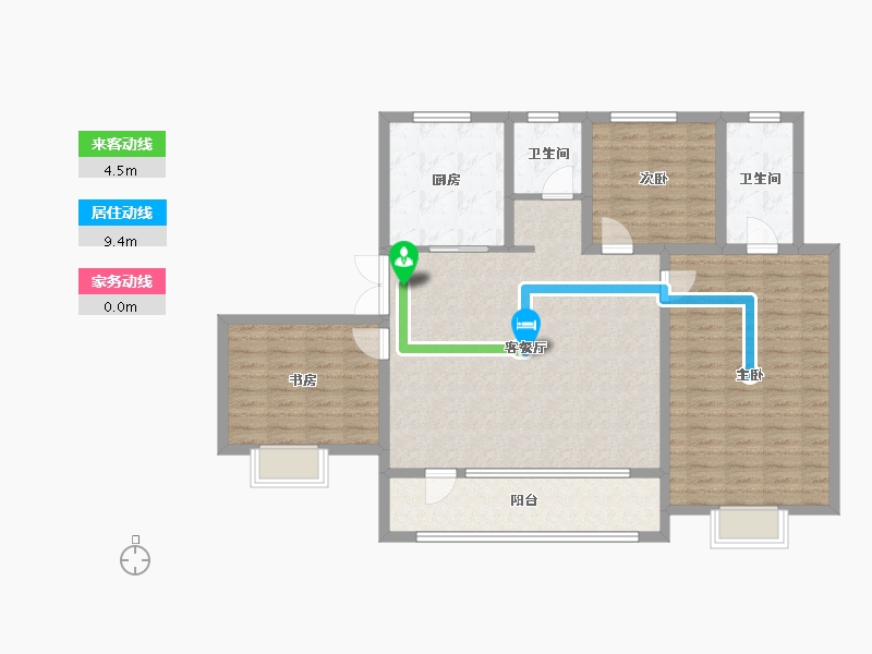 山东省-济南市-绿地御山台-116.00-户型库-动静线