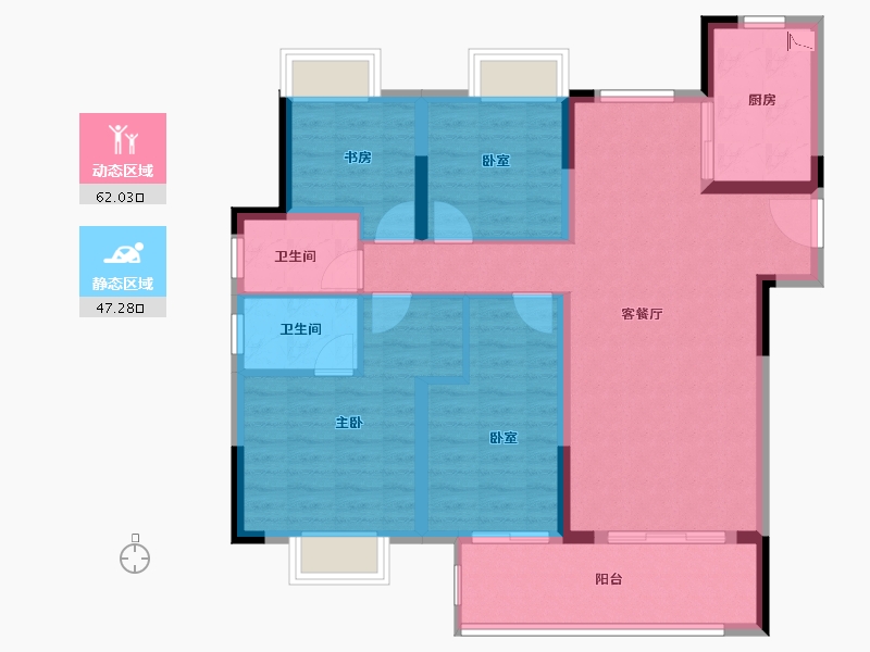 江西省-九江市-保利·庐林语-97.64-户型库-动静分区