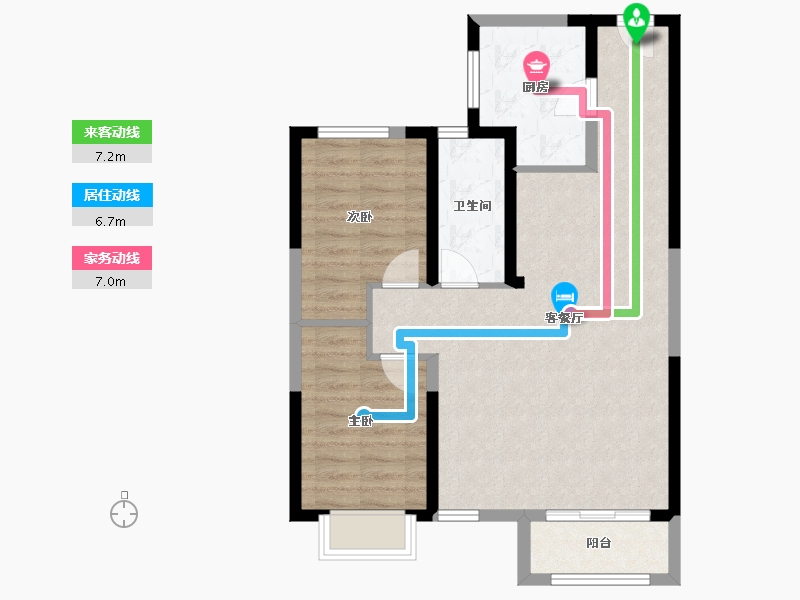 河北省-廊坊市-泰禾廊坊拾景园-71.68-户型库-动静线