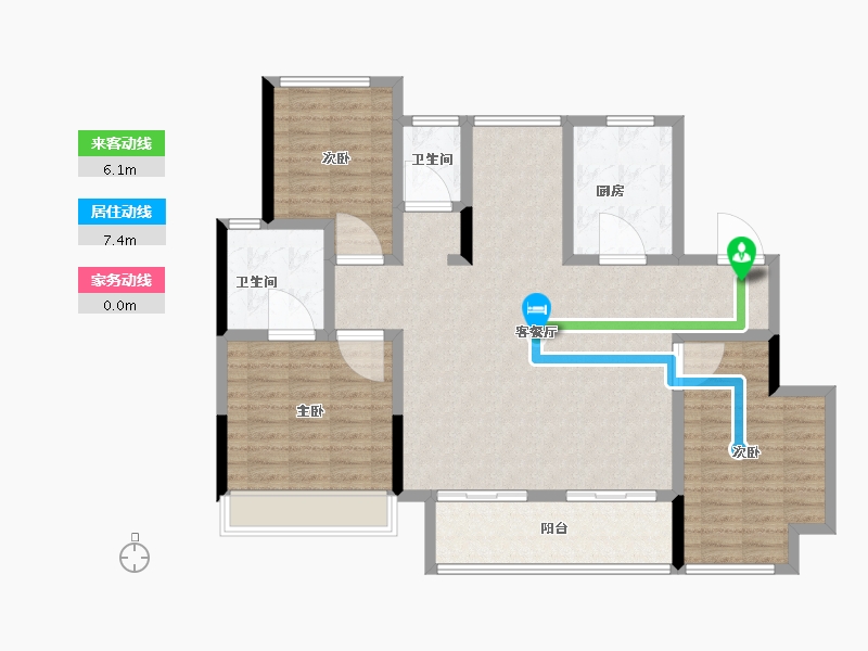 河南省-郑州市-郑地东润·云麓之城-114.40-户型库-动静线