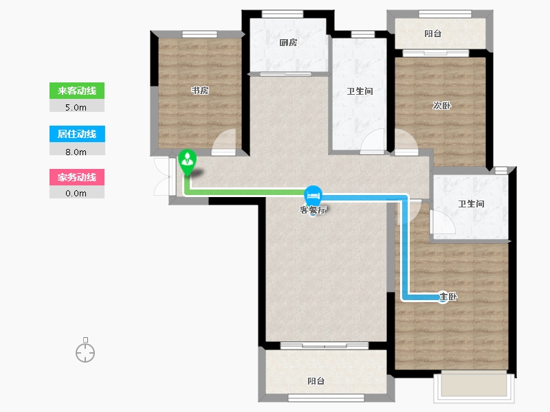 河南省-郑州市-谦祥时光序-101.47-户型库-动静线