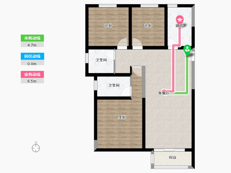 河北省-廊坊市-新城·昕樾-89.66-户型库-动静线