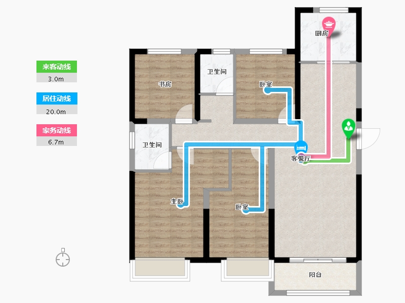 河南省-郑州市-亚星锦绣山河-99.40-户型库-动静线