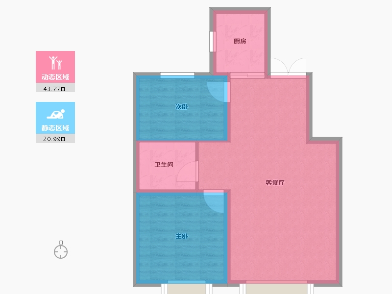 内蒙古自治区-赤峰市-尚品嘉苑-58.30-户型库-动静分区