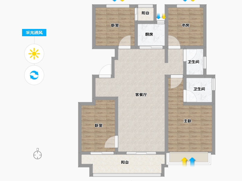 河南省-郑州市-正商左岸-112.00-户型库-采光通风