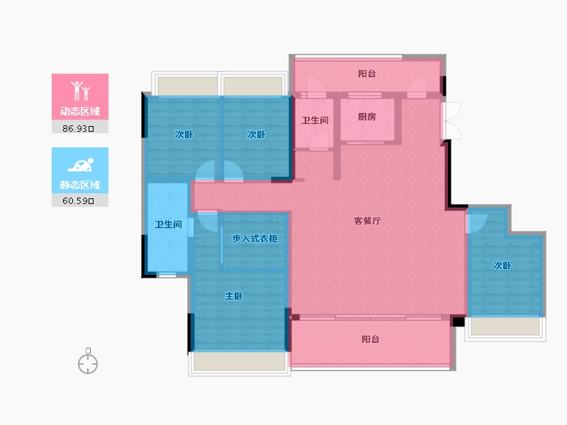 贵州省-贵阳市-融创九璟湾-132.78-户型库-动静分区