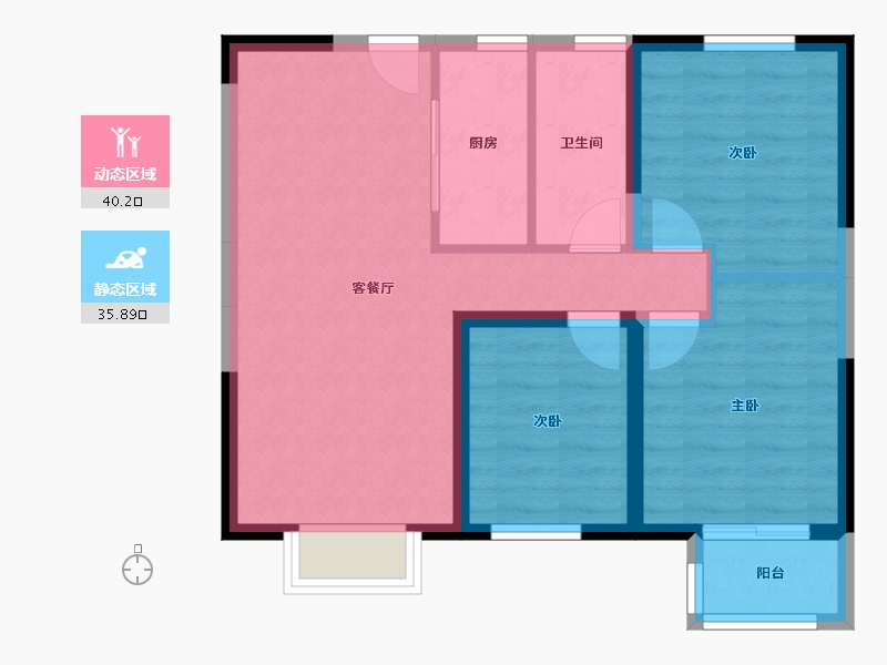 河北省-廊坊市-新城·昕樾-67.80-户型库-动静分区