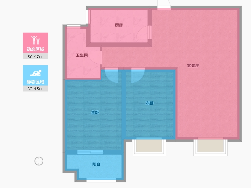 山东省-济南市-三箭瑞景苑-74.22-户型库-动静分区