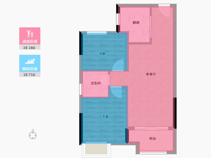 福建省-福州市-福州东江湾悦境-50.81-户型库-动静分区