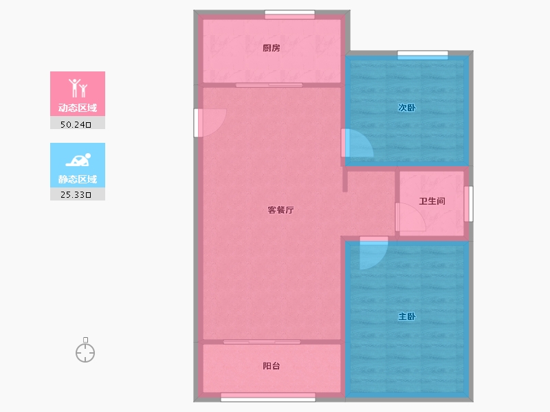 河北省-廊坊市-富丽雅园-67.94-户型库-动静分区