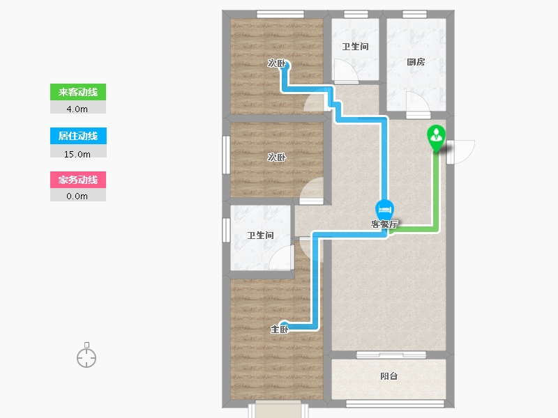 山西省-晋中市-龙湖壹號二期-82.05-户型库-动静线