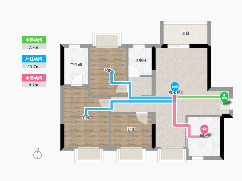 广东省-东莞市-融创云玥台-72.00-户型库-动静线