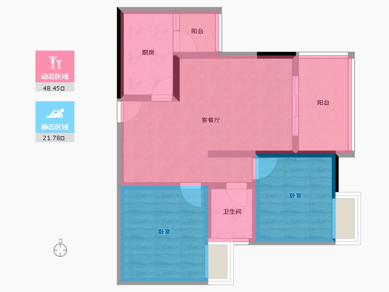 四川省-成都市-西江河畔-61.58-户型库-动静分区