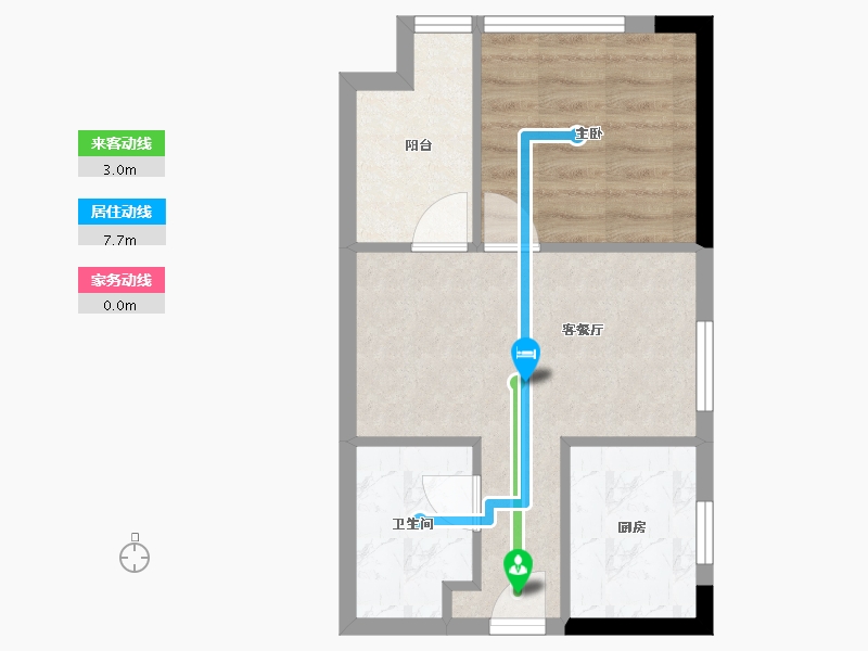 湖南省-长沙市-中海珑悦中心公寓-38.48-户型库-动静线