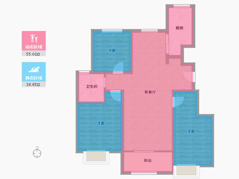 山东省-济南市-高铁熙水台-81.40-户型库-动静分区