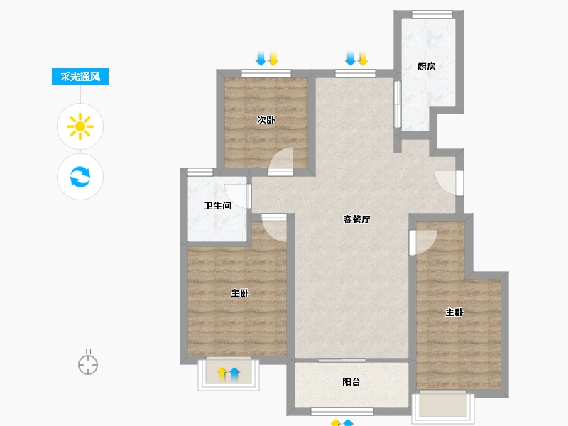 山东省-济南市-高铁熙水台-81.40-户型库-采光通风