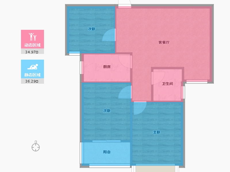 河南省-郑州市-金锣湾万福园-70.00-户型库-动静分区