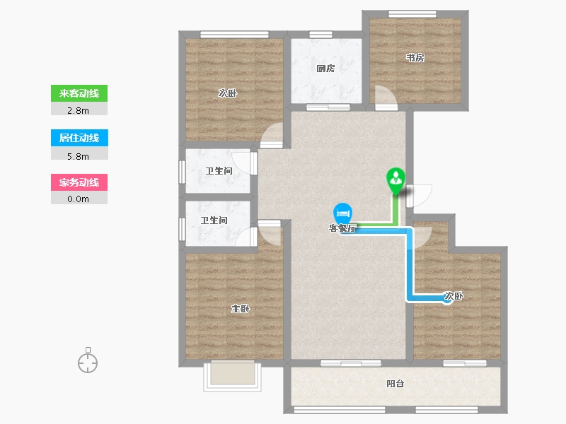 山东省-潍坊市-城投东方公馆-108.29-户型库-动静线