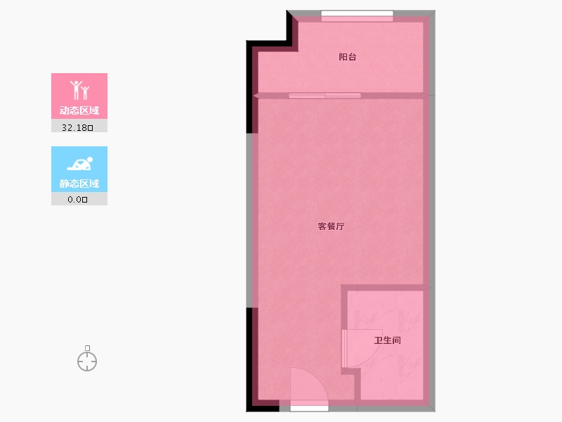 湖南省-长沙市-中海珑悦中心公寓-28.80-户型库-动静分区