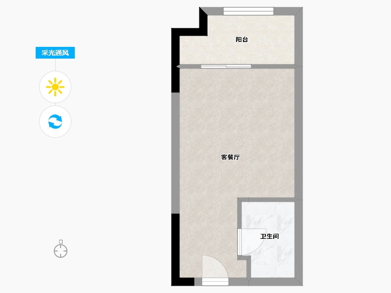 湖南省-长沙市-中海珑悦中心公寓-28.80-户型库-采光通风