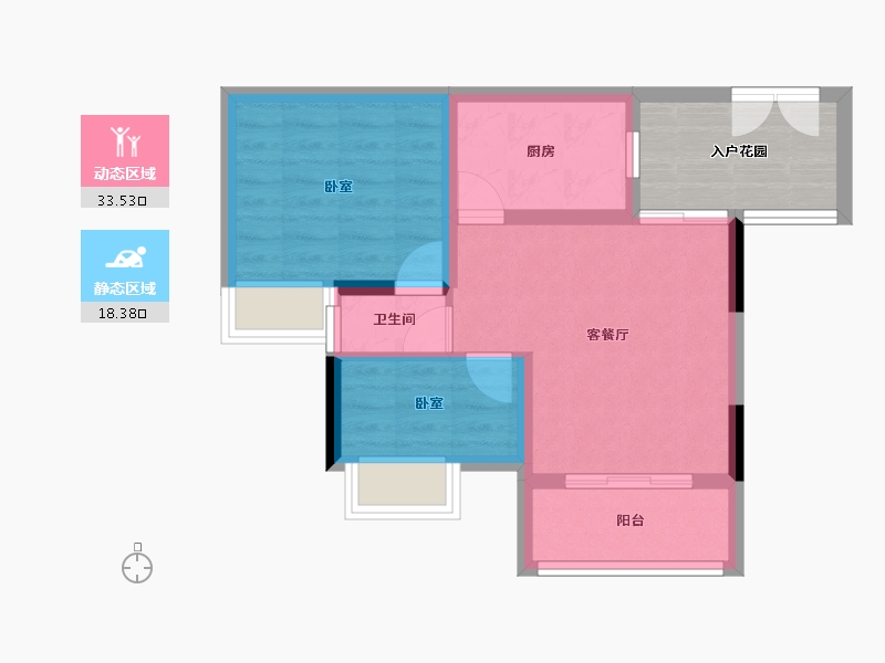 四川省-成都市-西江河畔-52.44-户型库-动静分区