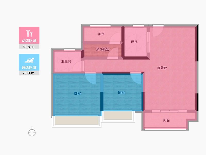 河南省-郑州市-巩义雅居乐·罗曼小镇-79.21-户型库-动静分区