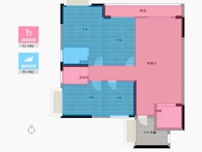 广东省-揭阳市-普宁·盛世华府-94.39-户型库-动静分区