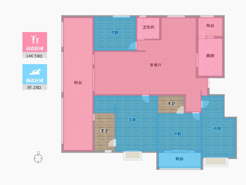 山西省-晋中市-龙湖壹號二期-233.99-户型库-动静分区