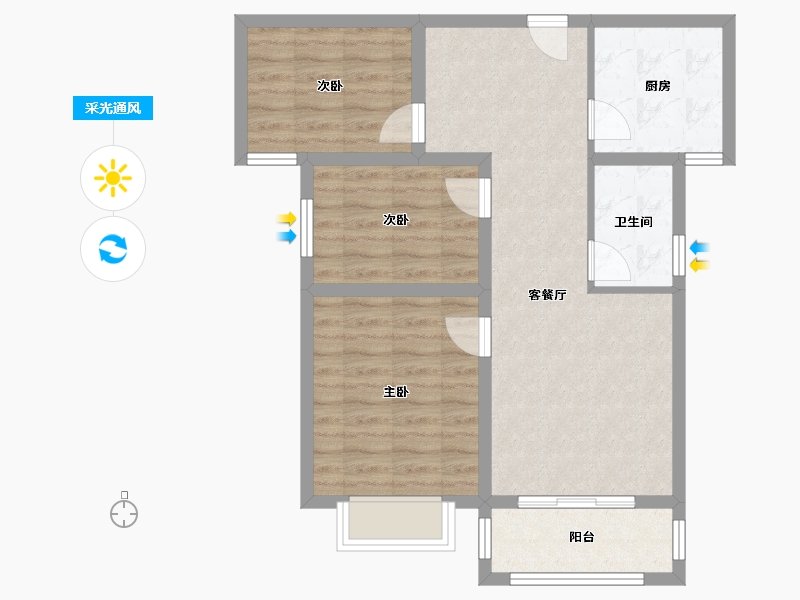 河南省-南阳市-和通博士园-72.13-户型库-采光通风