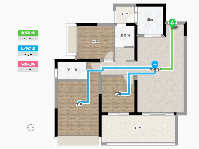 贵州省-贵阳市-融创国宾道-101.39-户型库-动静线