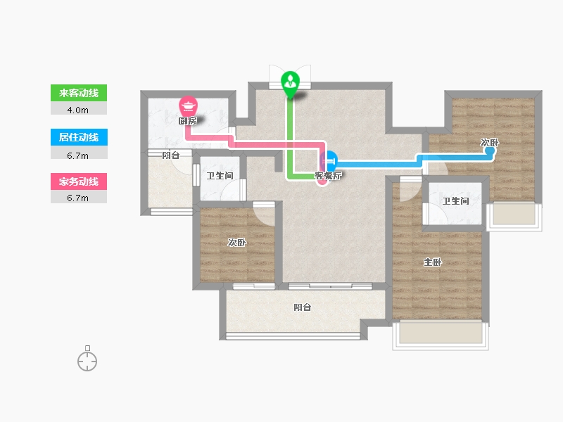 重庆-重庆市-中粮天悦壹号-86.04-户型库-动静线