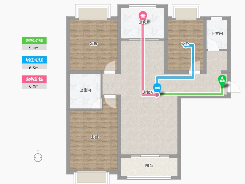 河南省-南阳市-和通博士园-95.86-户型库-动静线