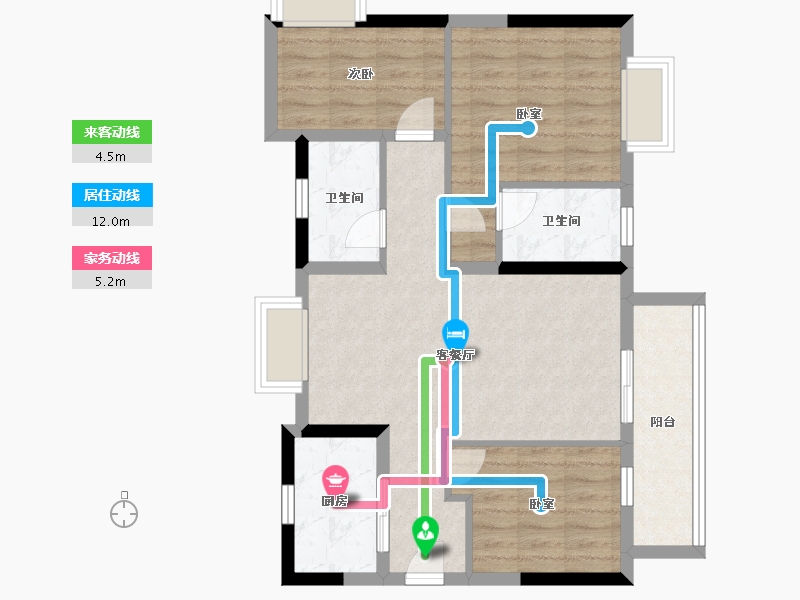 广东省-东莞市-融创云玥台-77.00-户型库-动静线