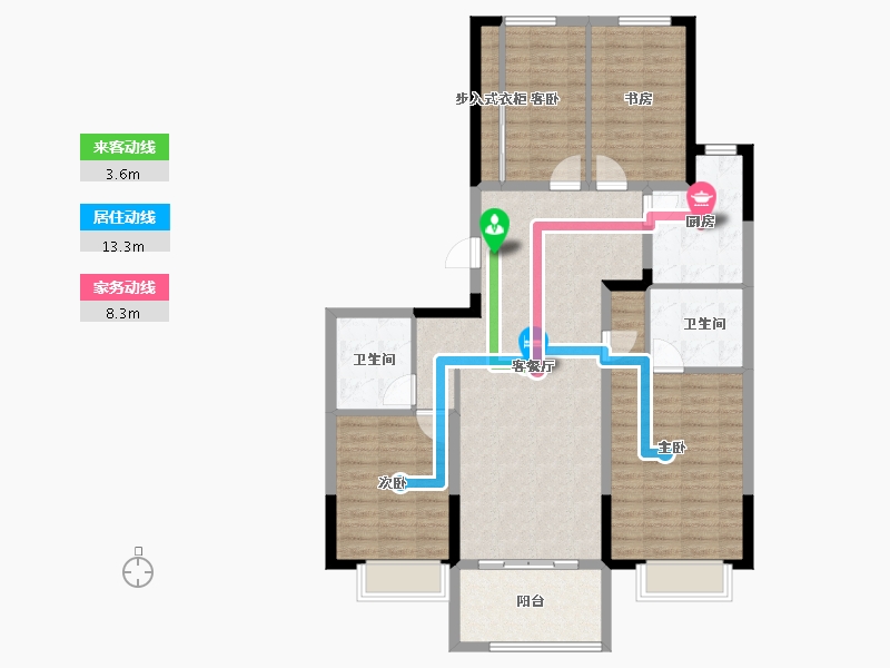 河北省-廊坊市-泰禾廊坊拾景园-112.12-户型库-动静线