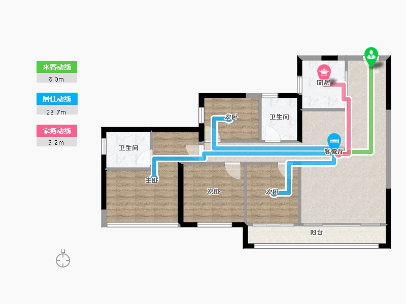 福建省-厦门市-中海环东时代-90.56-户型库-动静线