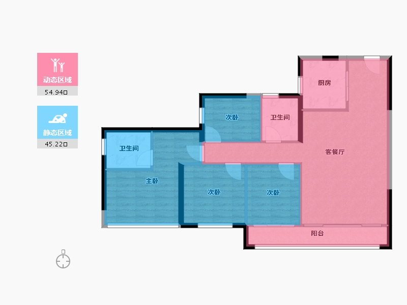 福建省-厦门市-中海环东时代-90.56-户型库-动静分区