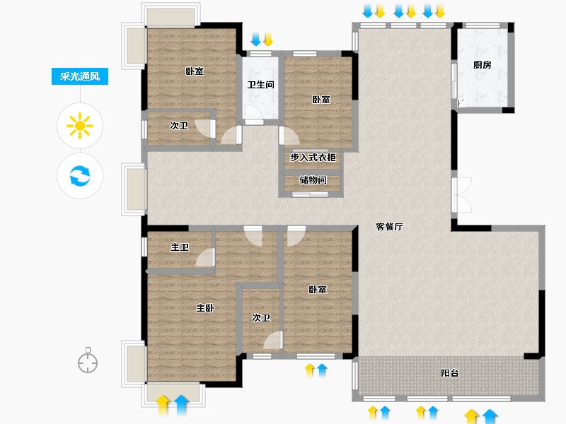 江西省-九江市-中基壹号-204.49-户型库-采光通风