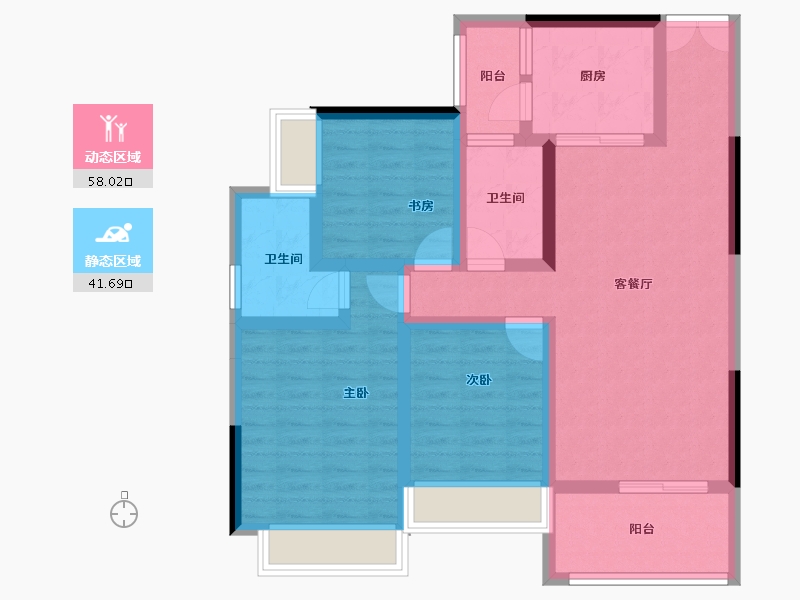 广东省-江门市-君汇上城-87.57-户型库-动静分区