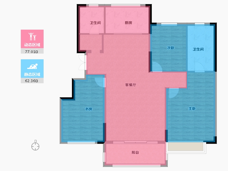 山东省-烟台市-香橙珑樾-127.62-户型库-动静分区