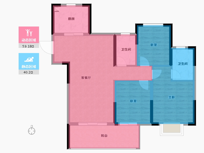 江西省-九江市-保利·庐林语-89.36-户型库-动静分区