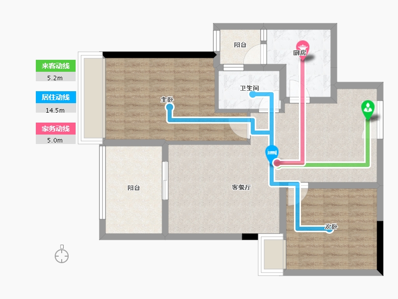 广东省-江门市-君汇上城-76.13-户型库-动静线