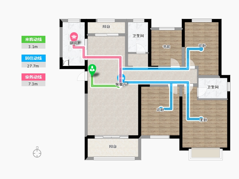 河南省-郑州市-商城佳苑-120.00-户型库-动静线