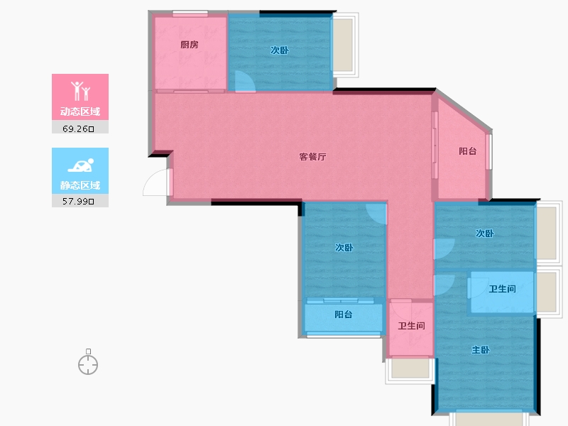 广东省-揭阳市-普宁·盛世华府-116.58-户型库-动静分区