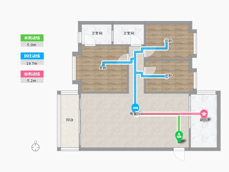 广东省-广州市-乐意居花苑-77.40-户型库-动静线