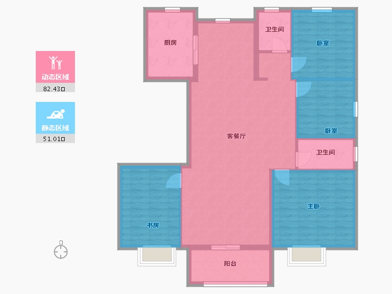 河南省-濮阳市-和谐花园-140.00-户型库-动静分区