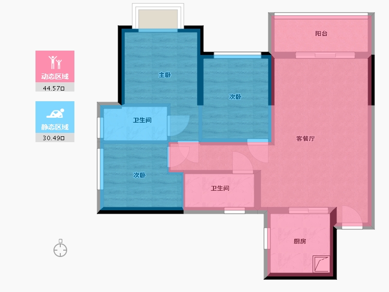 广西壮族自治区-南宁市-光明城市-雅集苑-90.00-户型库-动静分区