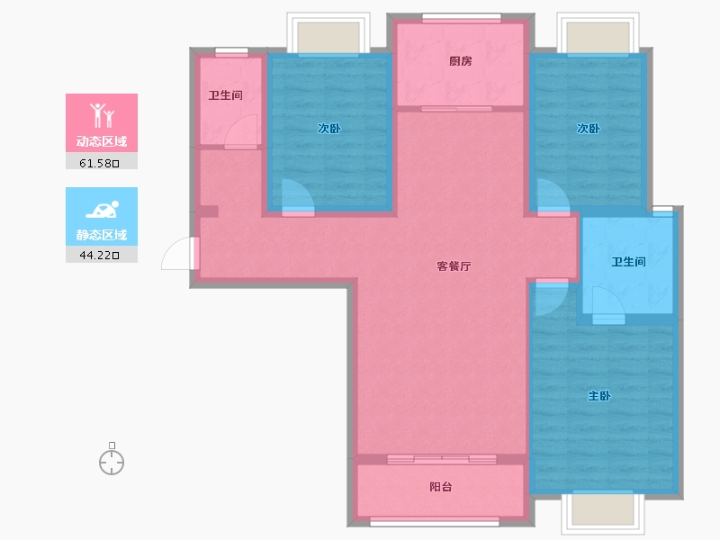 河南省-南阳市-和通博士园-94.67-户型库-动静分区